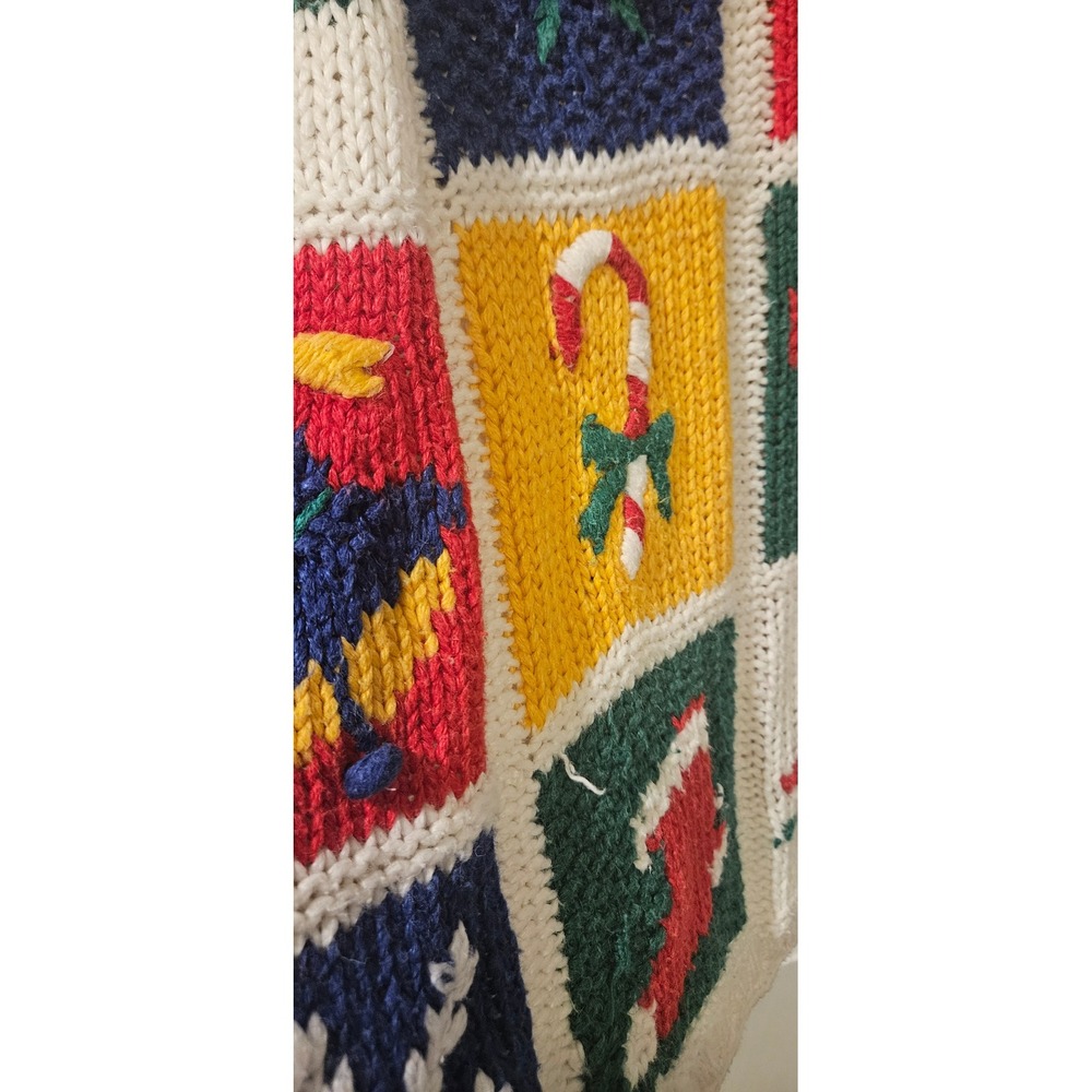 Vintage Hand Knit Granny Square Sweater Womens 3X Grandmacore‎ Cottagecore - Picture 5 of 7